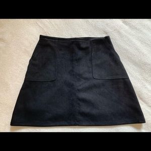 Black faux suede skirt from Simons